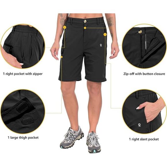 Little Donkey Andy Women's Stretch Convertible, Zip Off, Quick Dry Hiking Pants - Picture 5 of 6